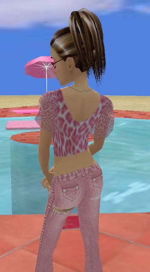 Pink Leopard Top Back