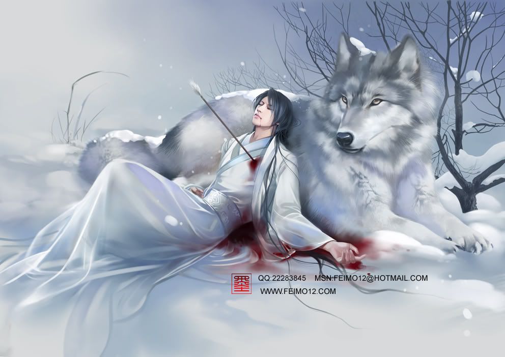 4e1cf7e4ef2f6dc7e3cae055bb425890.jpg Anime dude and wolf image by blackrose756