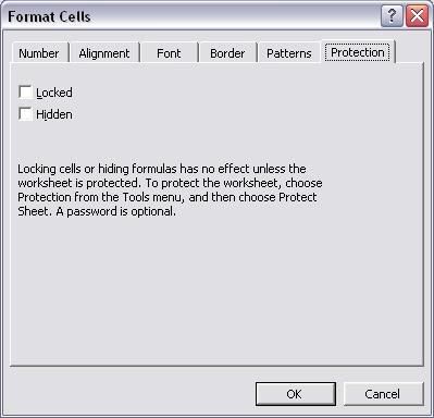 format cells window