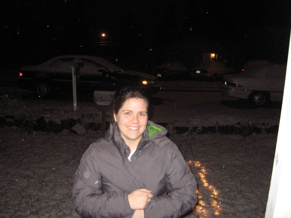 Me outside with the first snow