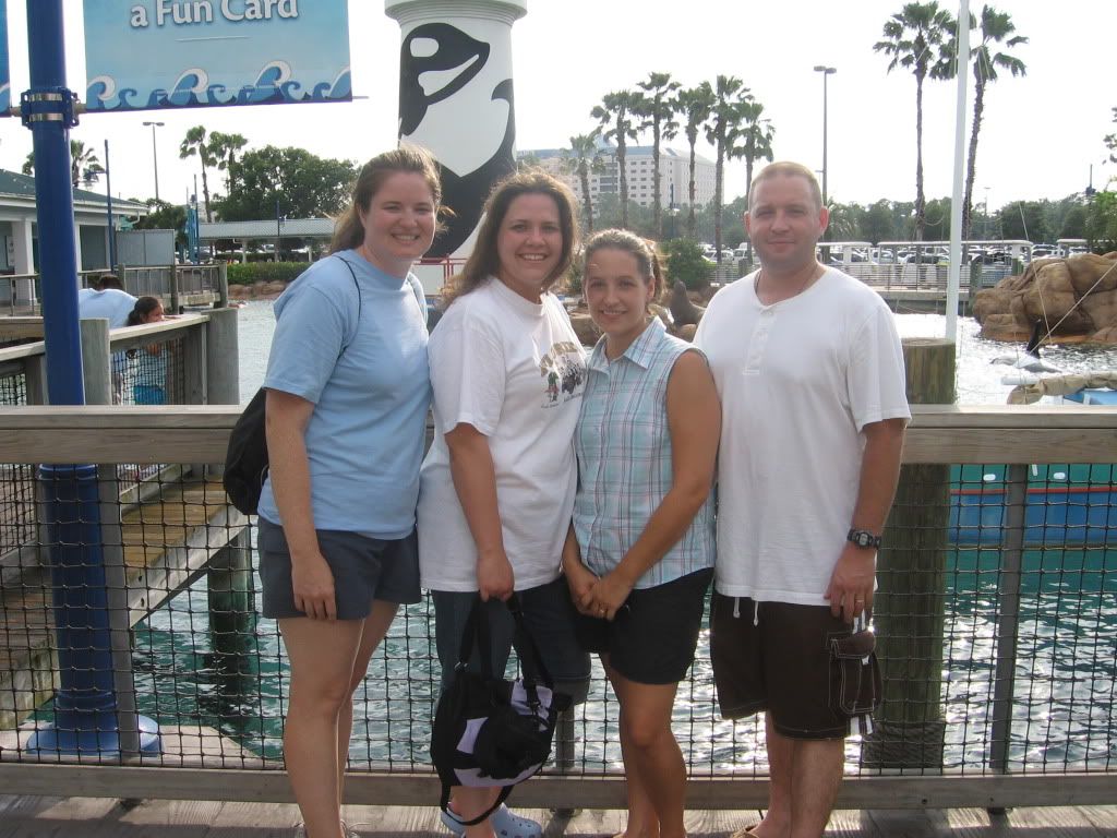 Emily, me, Julie, and Jon at Sea World