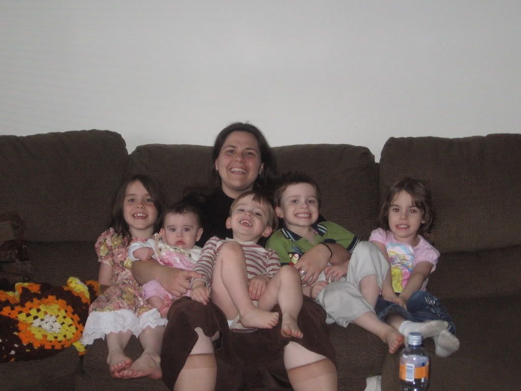 Aunt Hila with all the babies