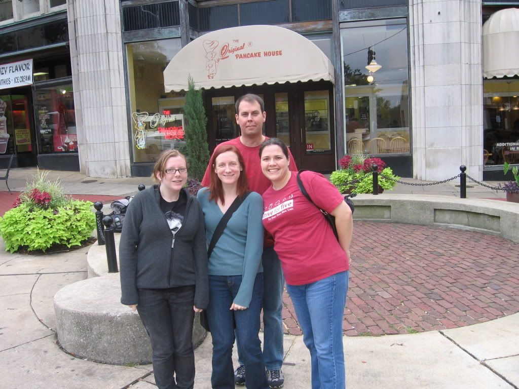 Courtney, April, Greg, and me outside of the Original Pancake House