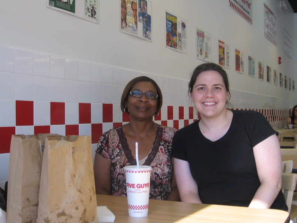 Annie and me at 5 Guys
