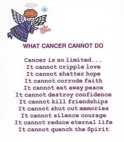 what cancer cannot do poem