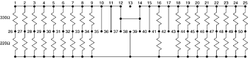 Passive SCSI terminator schematic