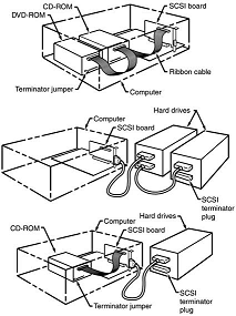 Examples of various SCSI termination scenarios