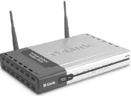 D-Link Tri-Mode Dualband 4-Port Wireless Router combines support for 802.11a, 802.11b, and 802.11g.