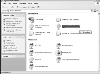 My Network Places folder.