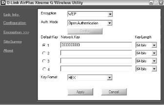 Matching the encryption details between laptop and access point.