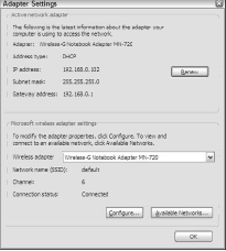 Using the built-in utility for configuring your Microsoft WLAN adapter.