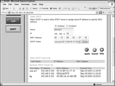 Configuring the AP for static IP addresses.