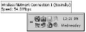 Wireless Network icon in the system tray provides direct access to your connection status dialog box.