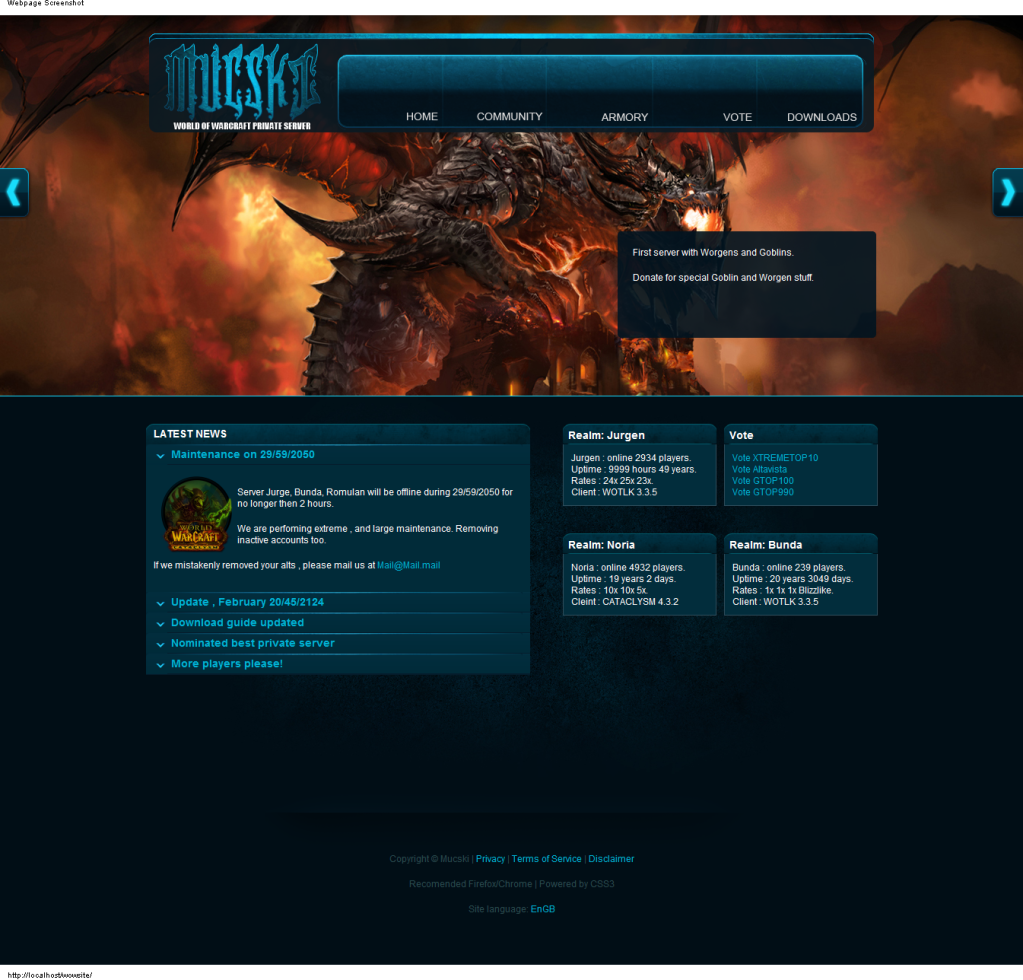 Mucski - Blizzard Website Template - RaGEZONE Forums