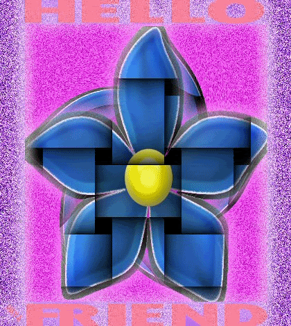 AnimationSPININGFLOWERHELLOFRIEND.gif HELLO FRIEND image by GLORYF668