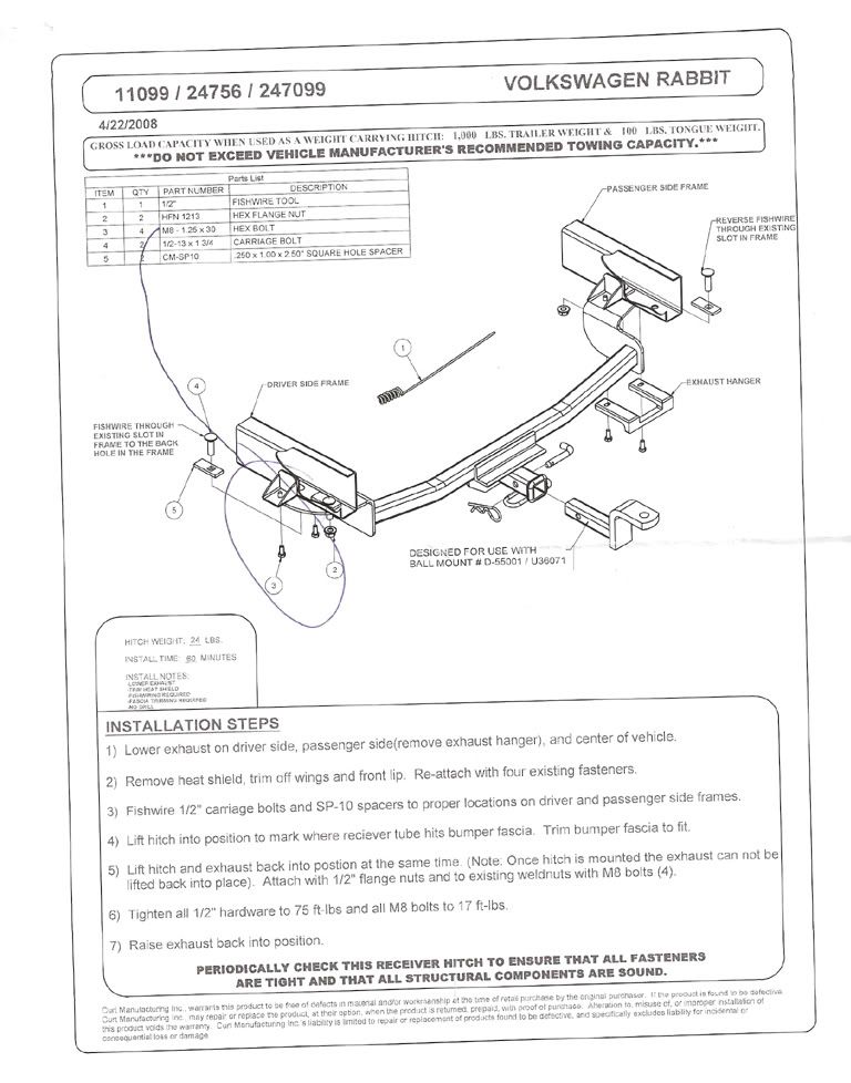 FS Hitch for MKV GTI 100 Toronto VW Vortex Volkswagen Forum