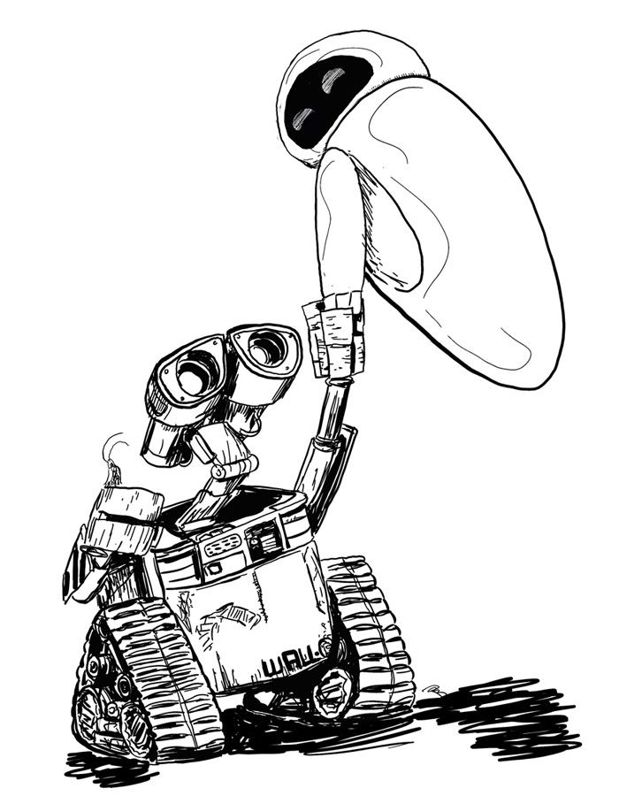 Re: WEEK 16: Artists/ Non-Artists draw WALL-E and EVE!