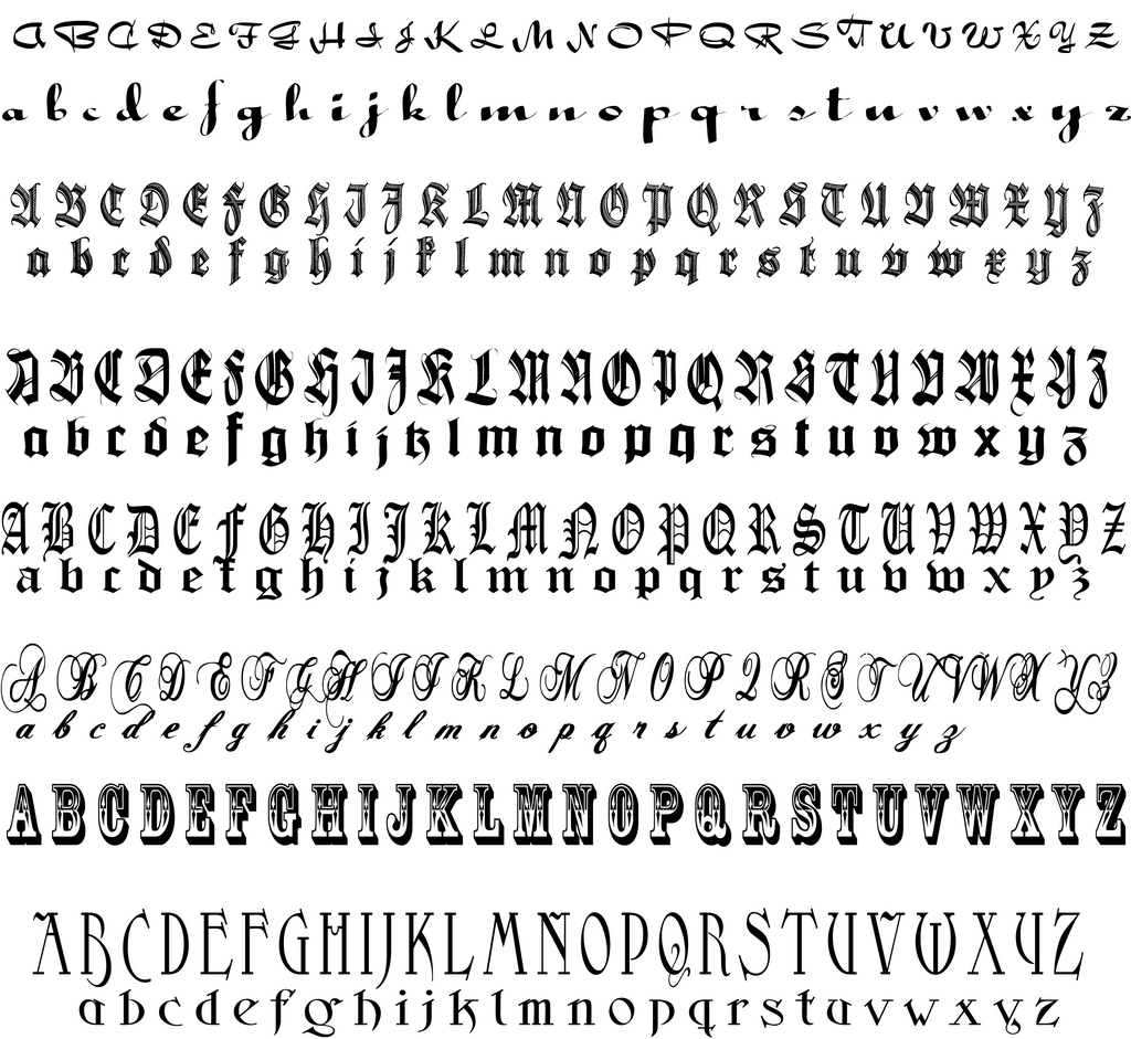 download tattoo fonts