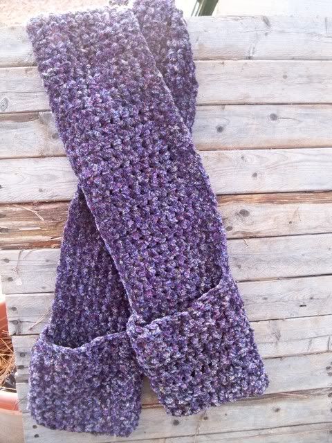 Purple Cotton Velour Pocket Scarf for Adult FREE SHIPPING!