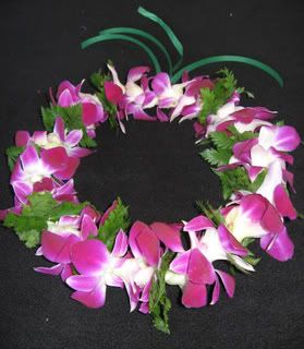 Orchid & fern lei for head Pictures, Images and Photos
