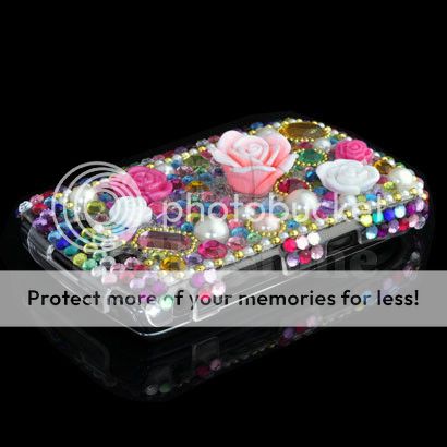   Bling cristal Strass Dur Housse Etui Coque Pour Blackberry Torch 9800