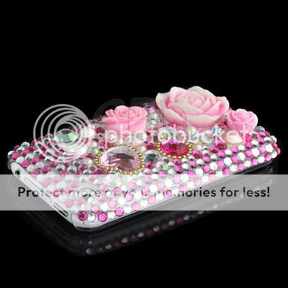   rhinestone crystal case free screen protector for apple iphone 3g