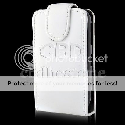   Blanc Housse Coque Etui Cuir pour BlackBerry Curve 8520