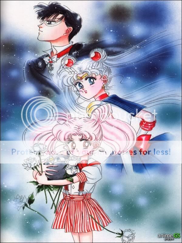 Sailor Moon, Tuxedo Mask, And Sailor Chibi Moon Photo by insane_in_the ...