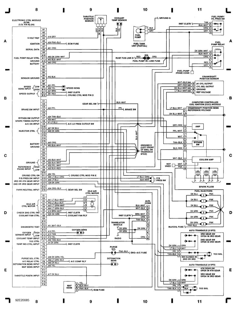 Where is the tach wire on my 1992 automatic transmission buick century?