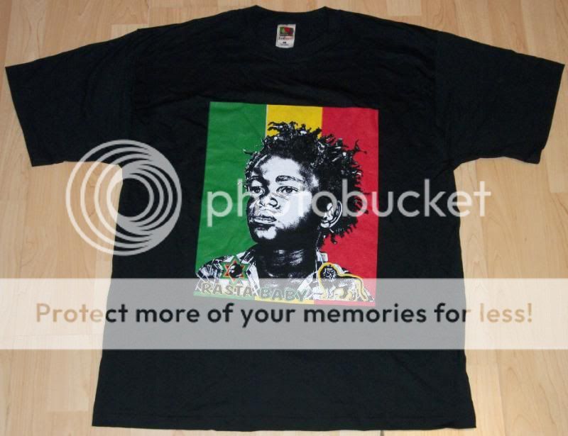 Buckwheat Bob Marley Rasta Shirt XL NEW Little Rascals  