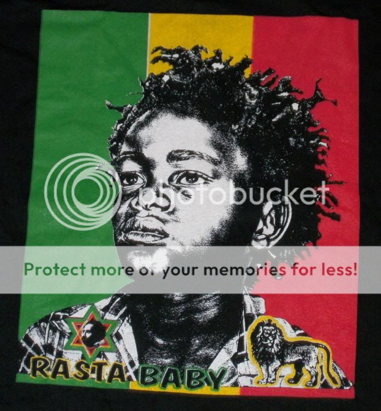 Buckwheat Bob Marley Rasta Shirt XL NEW Little Rascals  