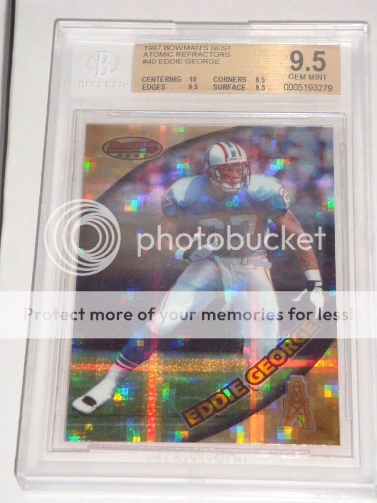 1997 Bowmans Best Atomic Refractor EDDIE GEORGE BGS 9.5 GEM MINT Card 