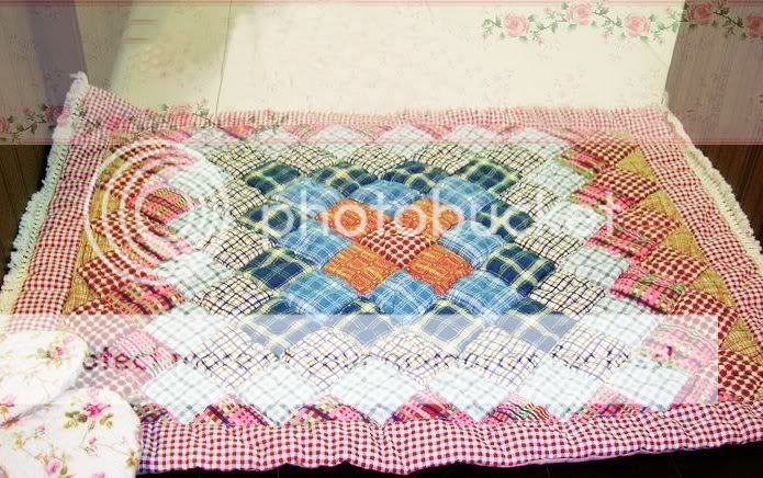 Shabby Chic Patchwork Quilted Bath Rug Mat
